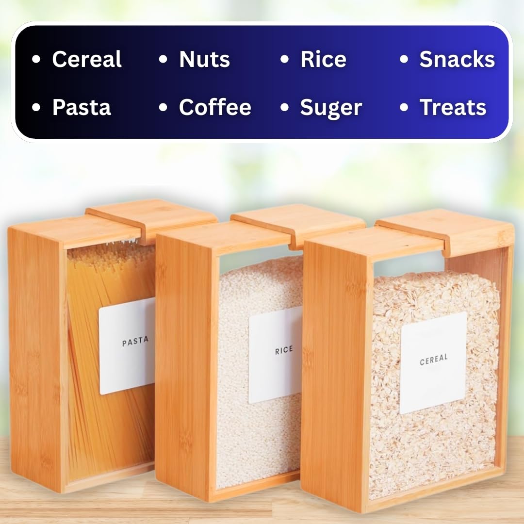 SimpleNest Bamboo Food Storage Containers 2.4L