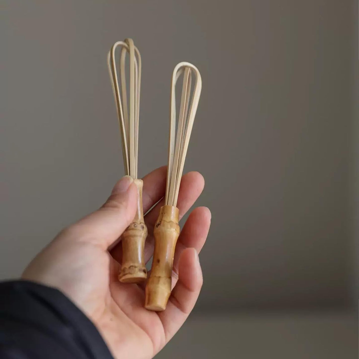Wooden Whisk, Handcrafted Bamboo Whisks for Cooking Non Scratch