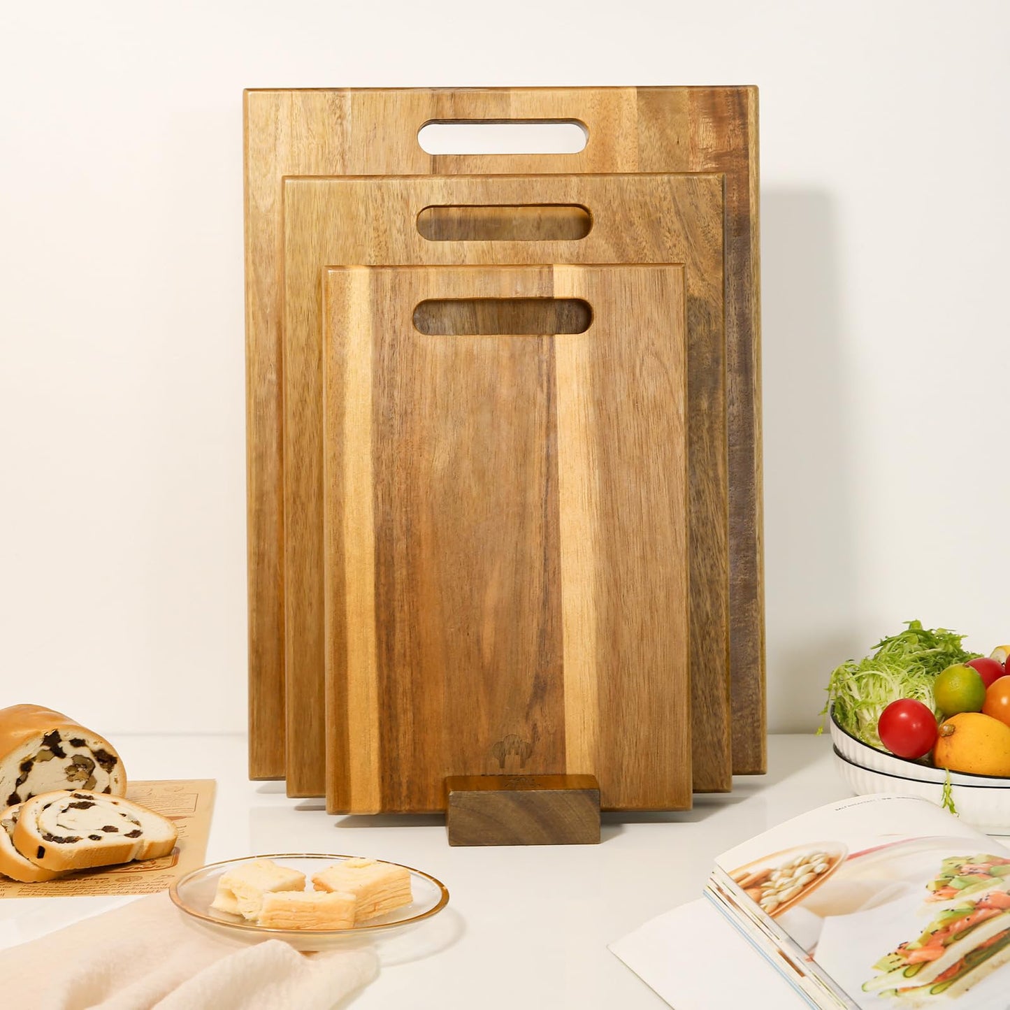Wood Cutting Boards Set of 3 PCS for Kitchen,