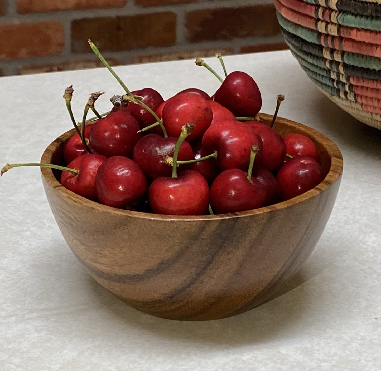 WRIGHTMART Acacia Wood Bowls, Set of 4,