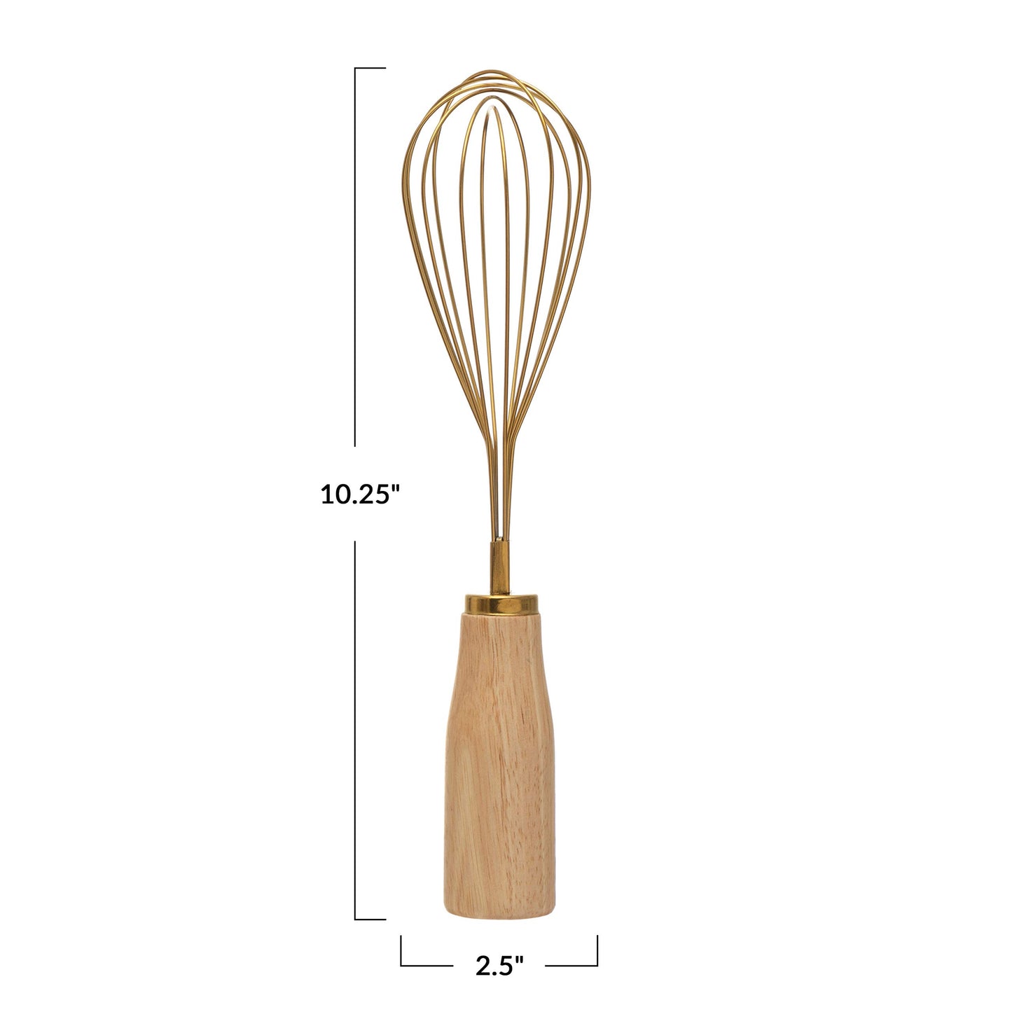 "Bloomingville Whisk,Standing Stainless Steel Wood Handle,