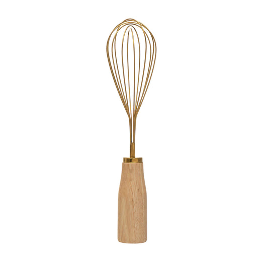 "Bloomingville Whisk,Standing Stainless Steel Wood Handle,