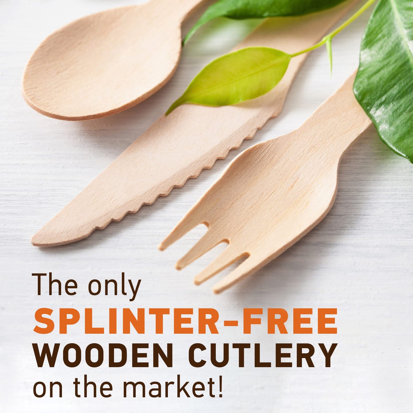 Disposable Wooden Spoon Set - 300 Count