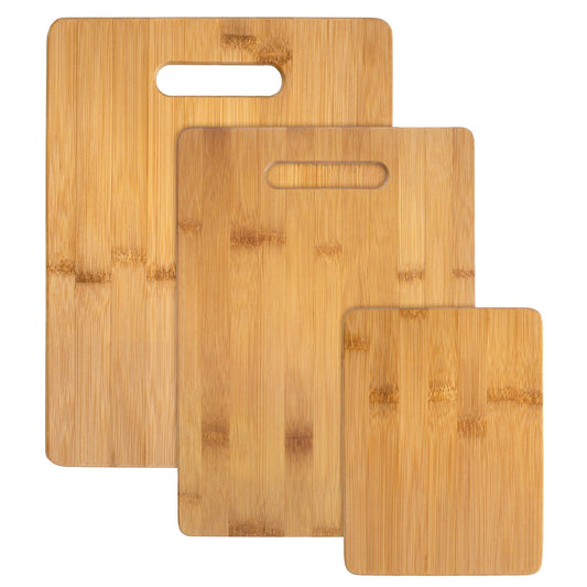 Totally Bamboo 3-Piece Bamboo Cutting Board Set – Reversible Kitchen for Chopping,