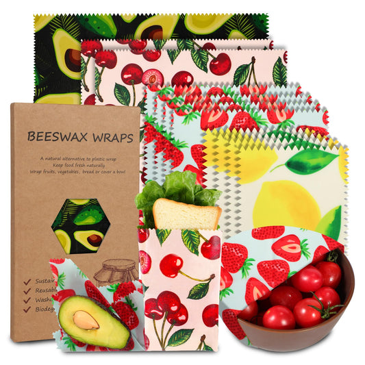 Reusable Beeswax Wrap, 11 Pack Eco-Friendly Beeswax Wraps For Food, Organic