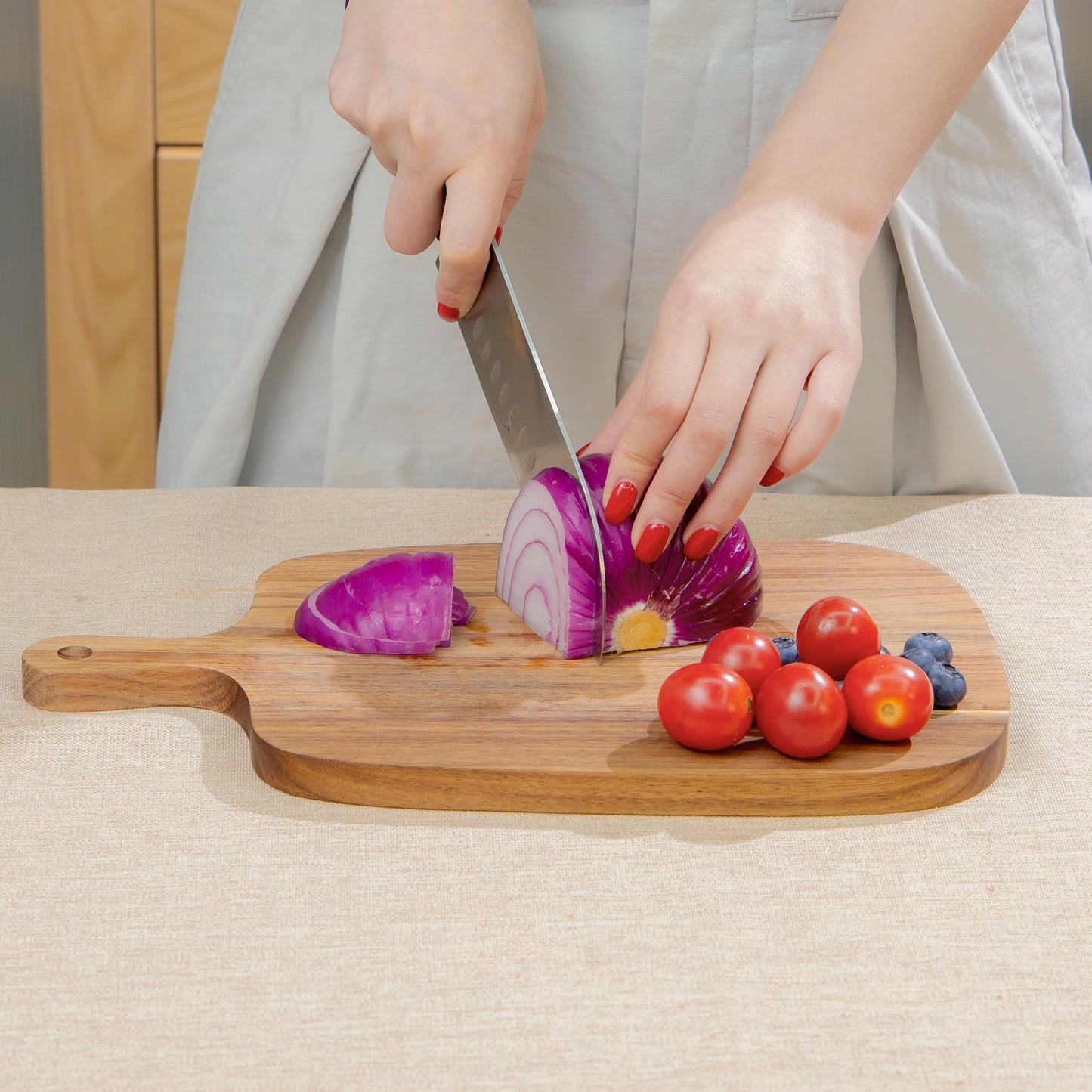 Kitchen Utensils Wooden Cutting Board and Durable Cutting Board with Handles