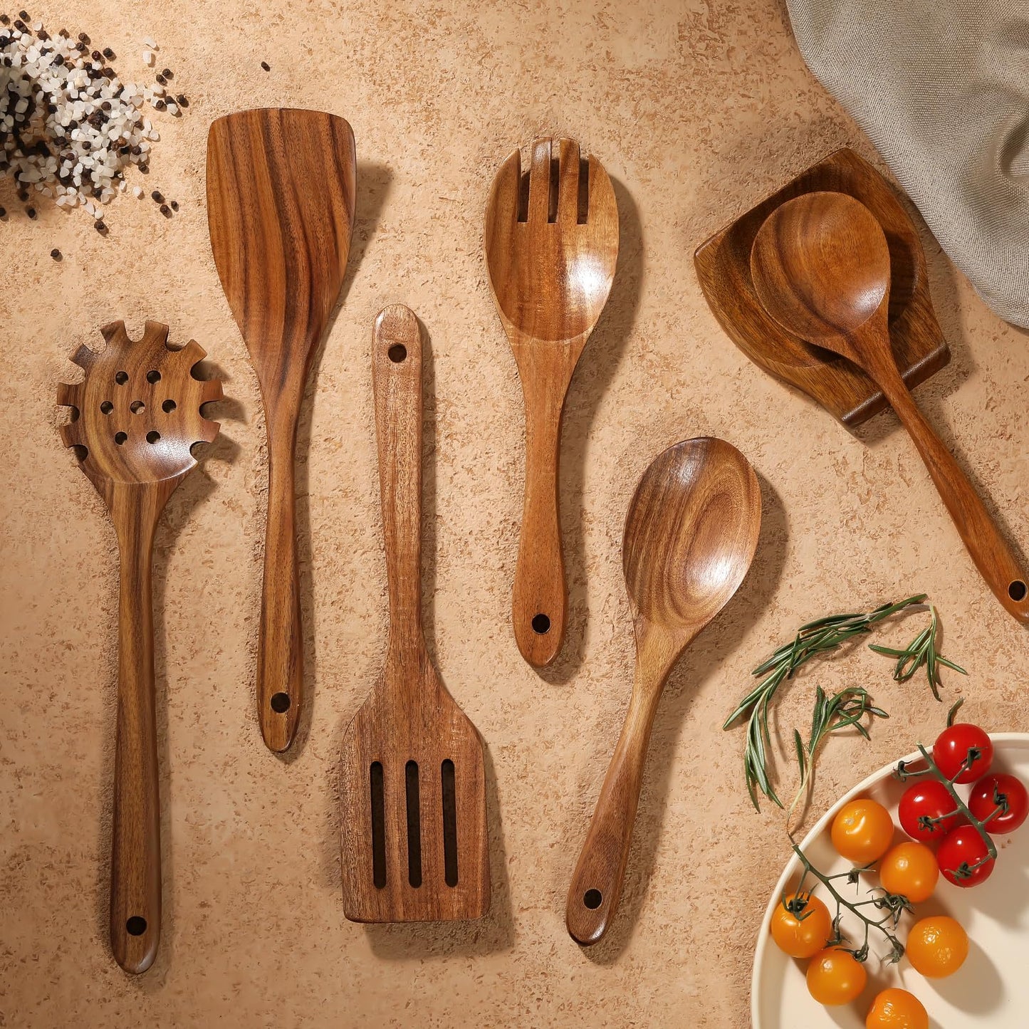 12 Pcs Nonstick Wooden Cooking Spoons