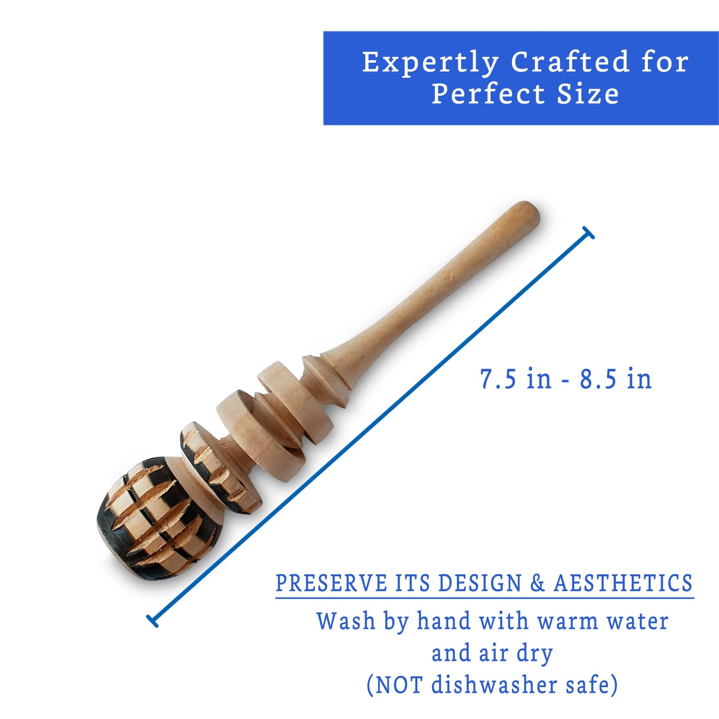 Authentic Artisanal Molinillo Hot Chocolate Frother - Handmade Wooden Whisk