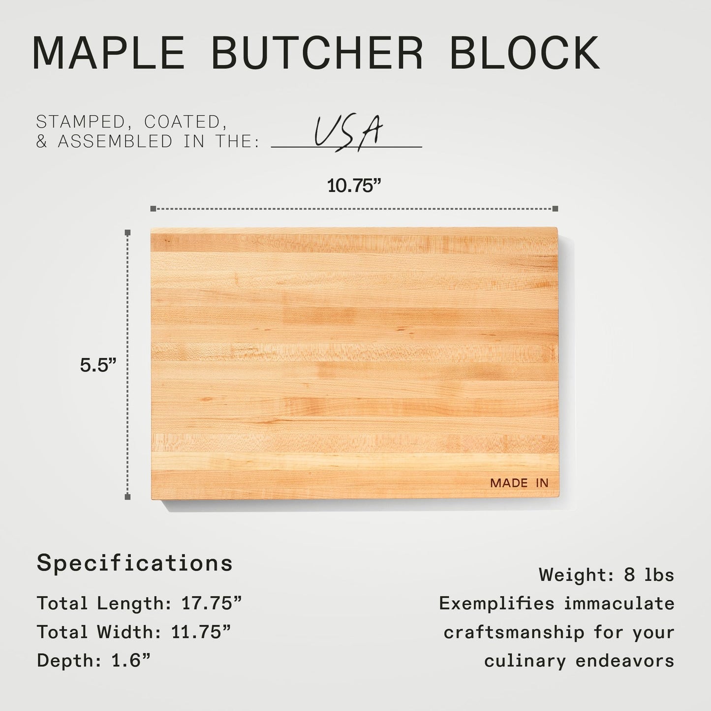Made In Cookware - Butcher Block - Maple Wood