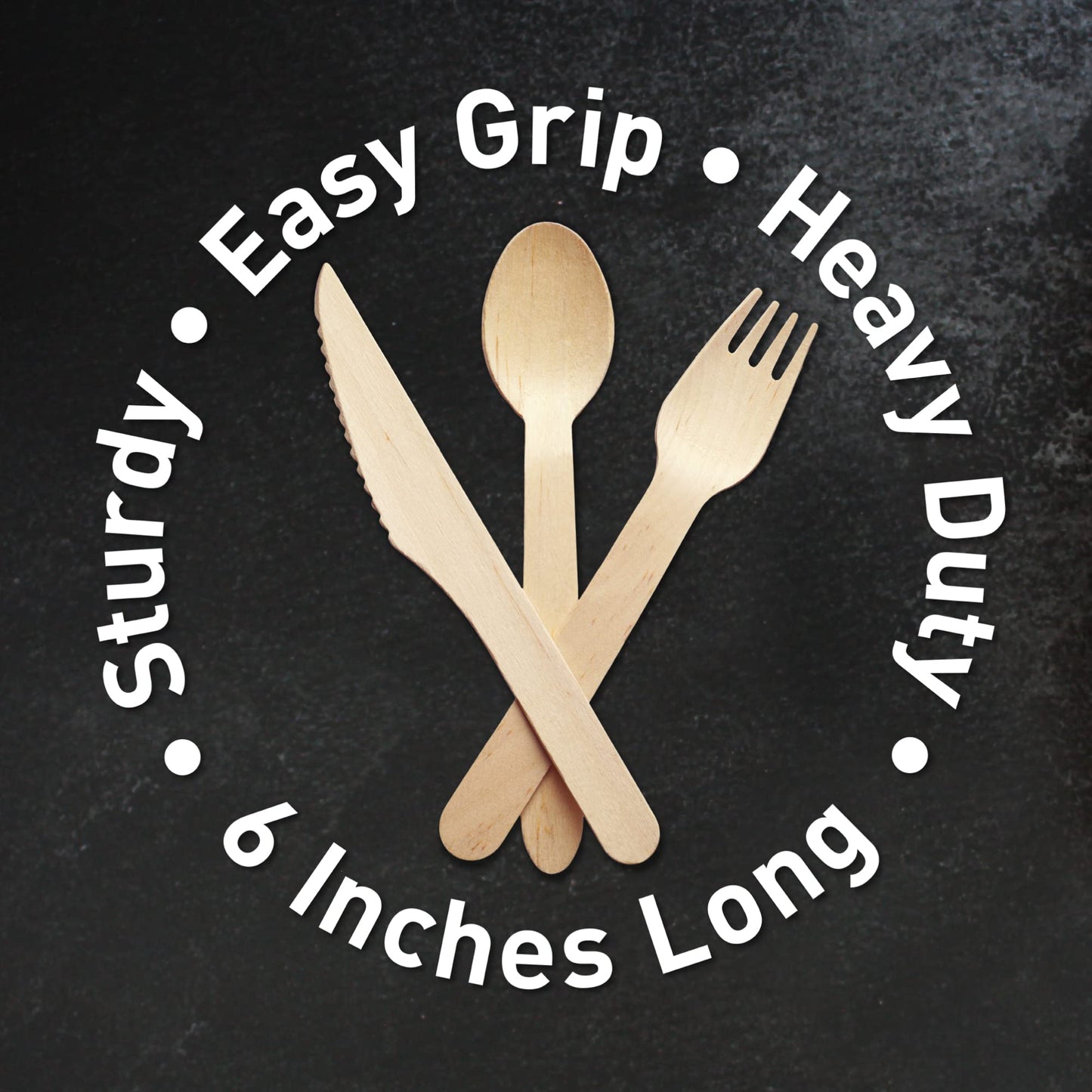 Disposable Wooden Spoon Set - 300 Count