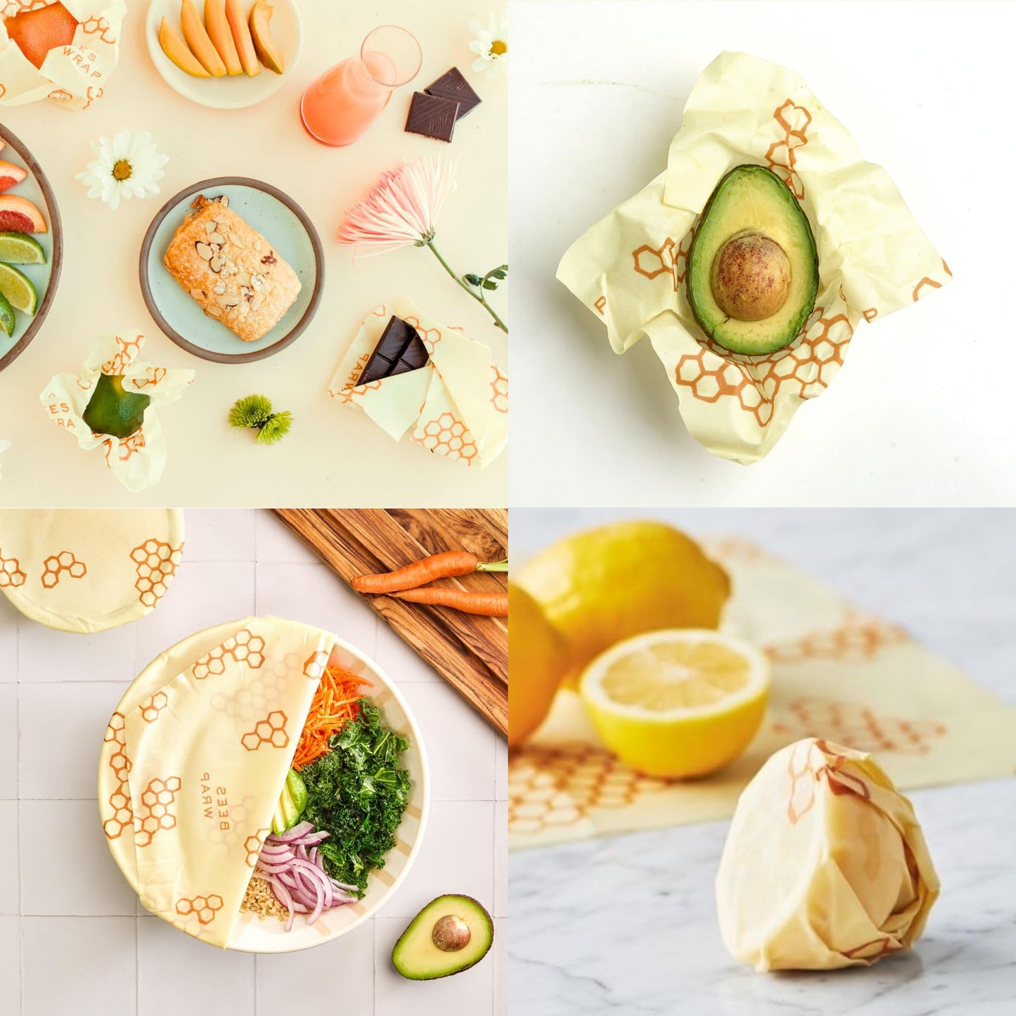 Bee's Wrap Beeswax Wraps for Food - Made in USA Reusable