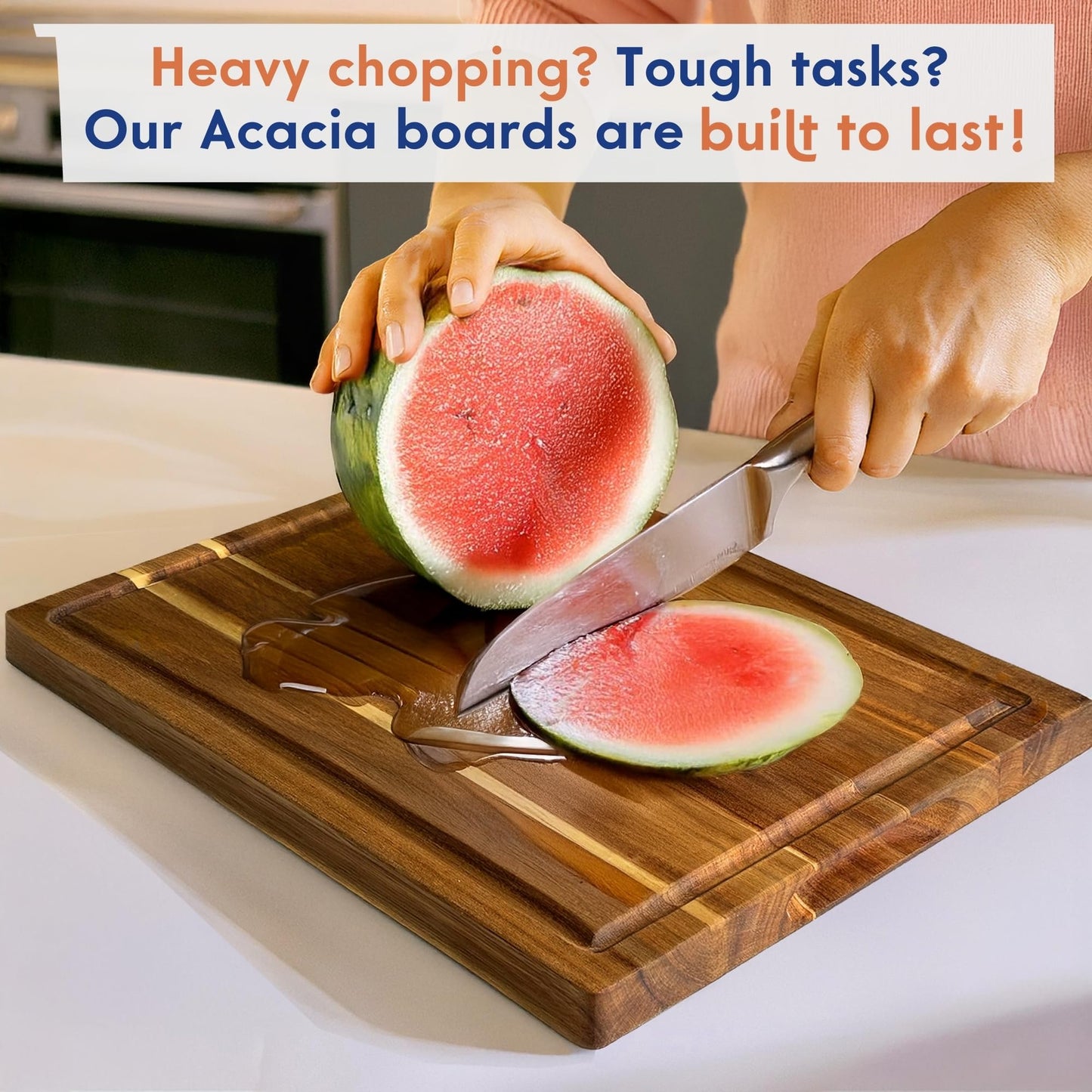 Non Toxic Wood Cutting Board - Conditioned with Natural Beeswax Flaxseed & Lemon Oil